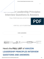 35 Amazon Leadership Principles Interview Questions & Answers