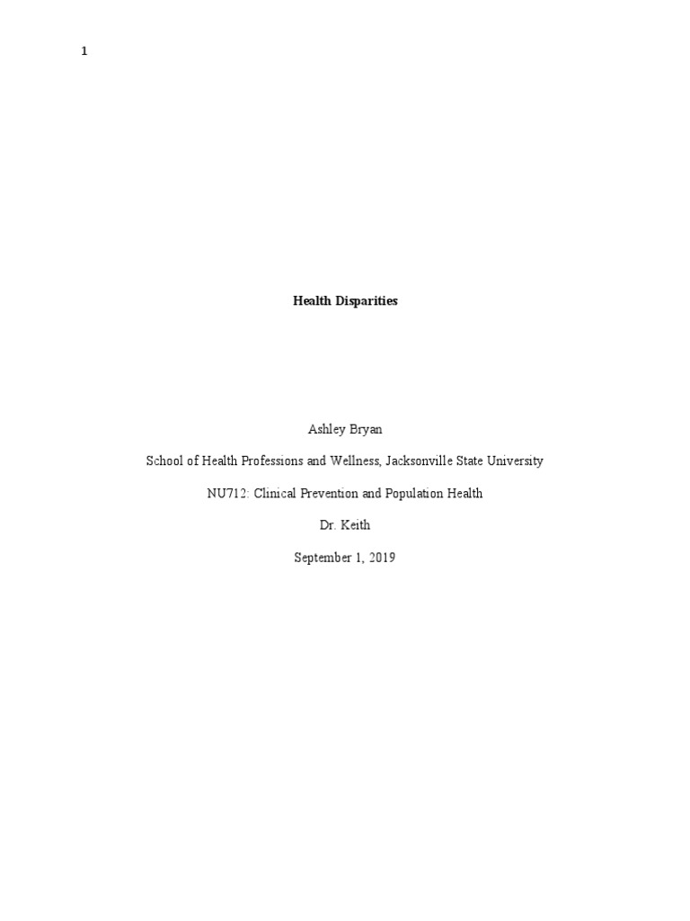 Ab Population Health Disparities Module 1 | PDF | Health Equity | Patient