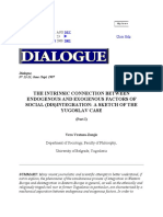 The Intrinsic Connection Between Endogenous and Exogenous Factors of Social (Dis) Integration: A Sketch of The Yugoslav Case