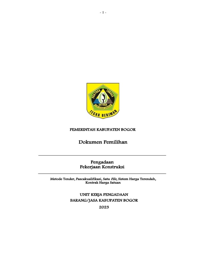 Pengadaan Konstruksi GOM Megamendung | PDF | Pengelolaan Keuangan ...