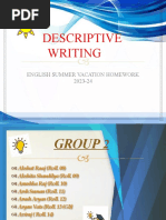 English - Descriptive Writing