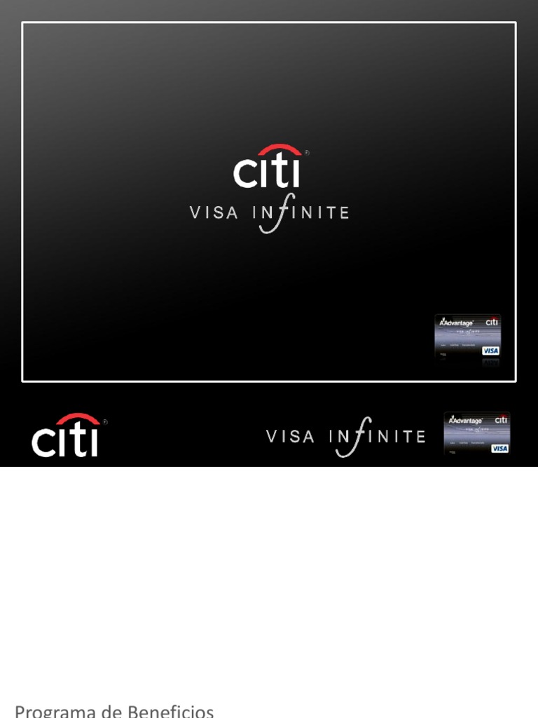 Beneficios Tarjeta Visa Infinite Citibank Tarjeta de débito