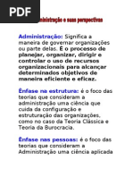 Administracao e Suas Perspectivas
