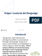 Tema 5. Orígens I Evolució Del Llenguatge