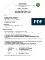 TVL 11P 1ST Pta Meeting Minutes of The Meeting