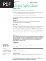 Ulna Conversion Chart To Determine Height | PDF | Science & Mathematics