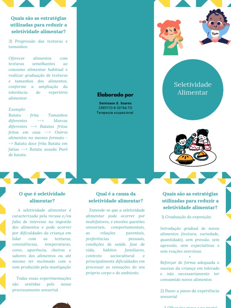 Cópia De Seletividade Alimentar Pdf Batata Alimentos