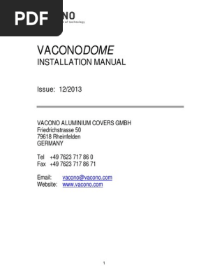 Installation Manual DOME