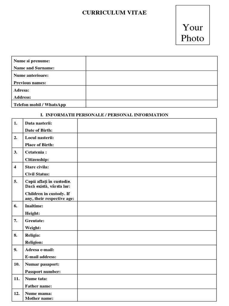 CV Format New | PDF
