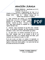 Declaración Jurada Directora Maribel Valverde Guevara