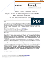 Integrated Emission and Fuel Consumption Calculation Model For Green Supply Chain Management