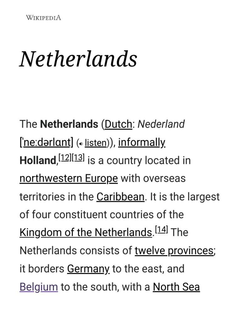 Netherlands - Wikipedia | PDF | Netherlands | Franks, image size:768x1024