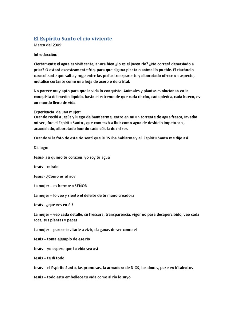 El Espíritu Santo El Rio Viviente | PDF