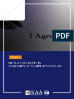 KAA - Mutual Separation Agreements in Employment Law