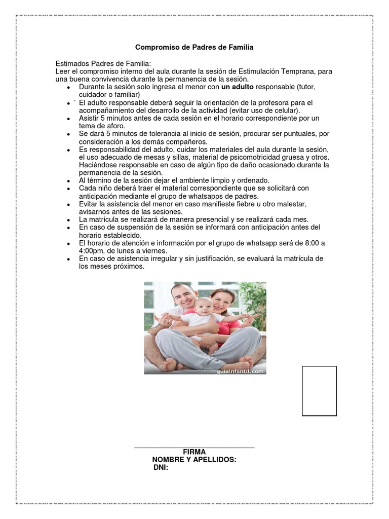Compromiso de Padres de Familia | PDF | Relaciones personales, crianza ...
