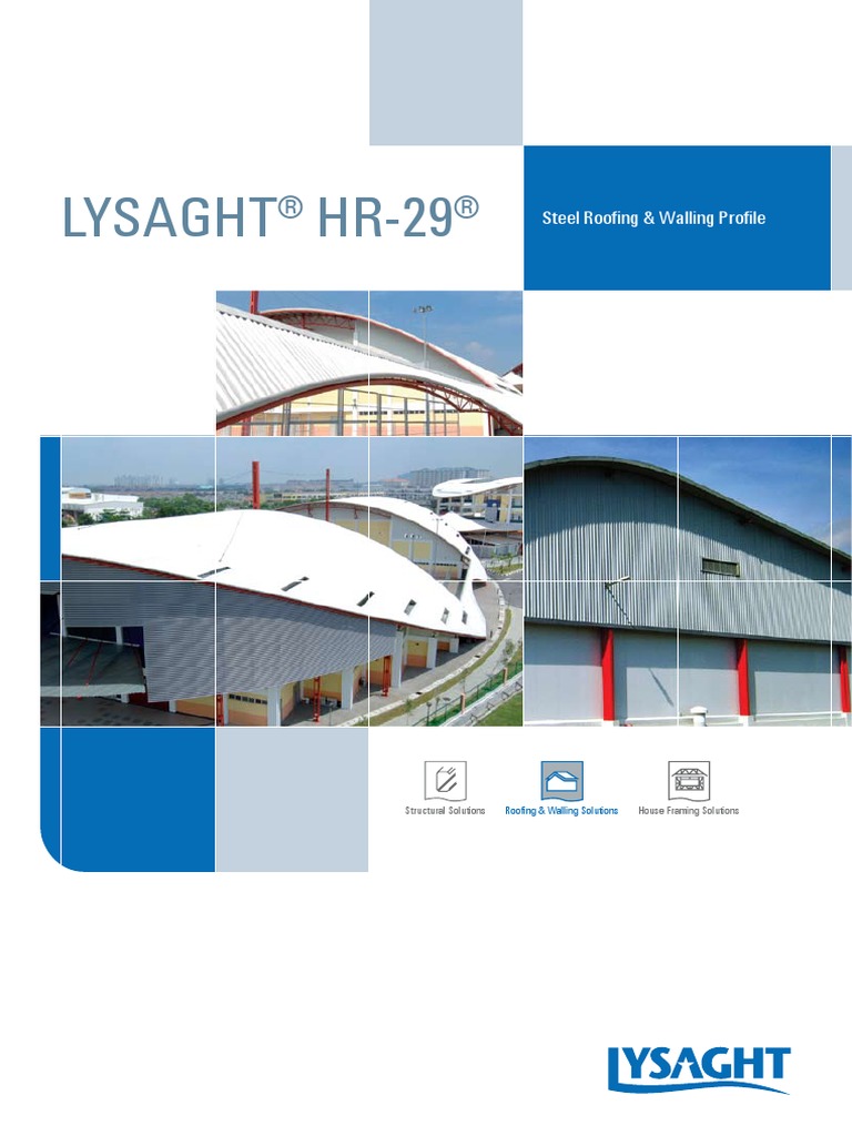 Lysaght HR-29 | PDF | Roof | Sheet Metal