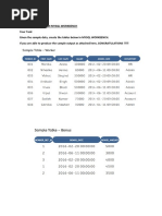 My First SQL Practice - To Create Table