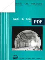 Guide beton coffre tunnel