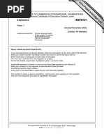 Statistics: University of Cambridge International Examinations General Certificate of Education Ordinary Level