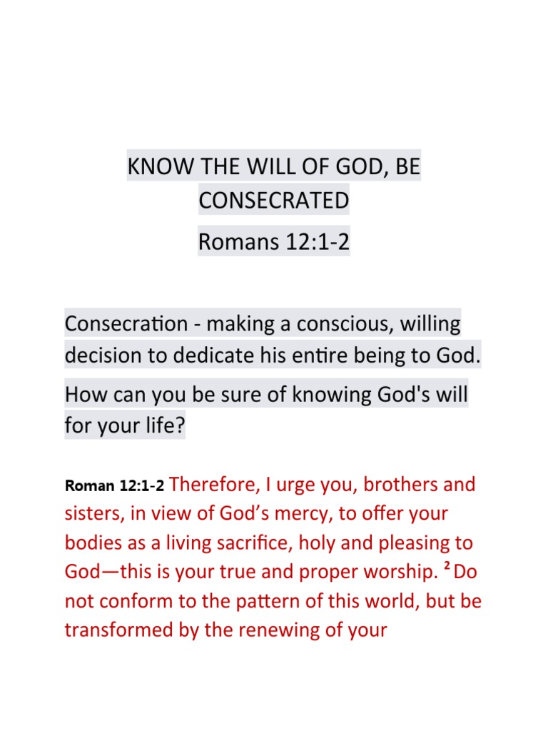 Consecration | PDF | Self-Improvement | Religion & Spirituality