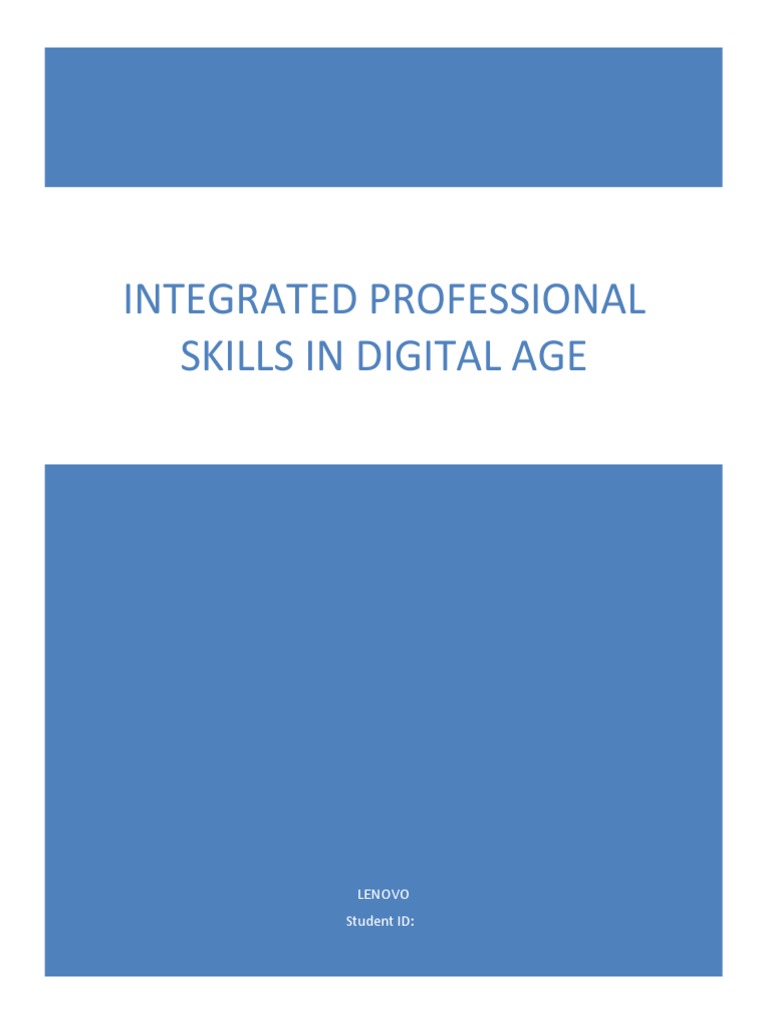 Integrated Professional Skills in Digital Age | PDF | Cloud Computing ...