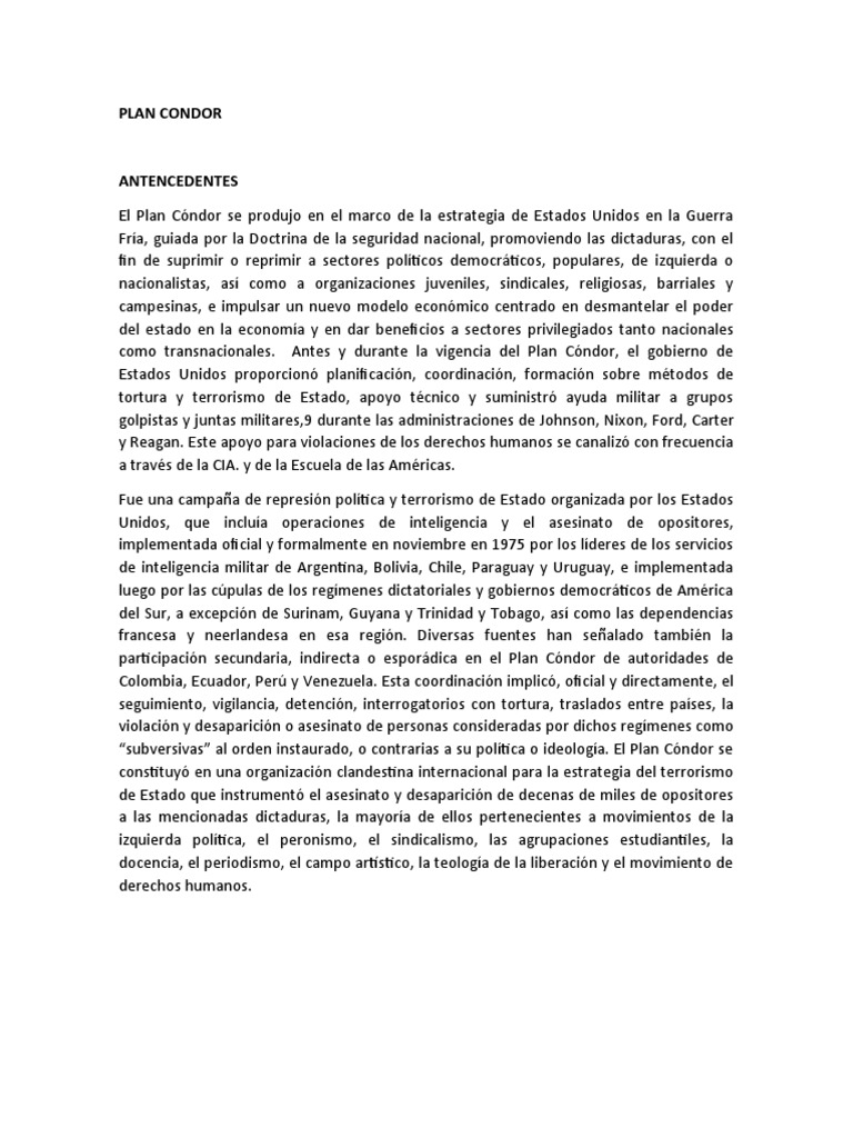 Plan Condor | PDF | Gobierno
