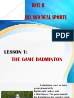 Unit Ii Badminton Presentation