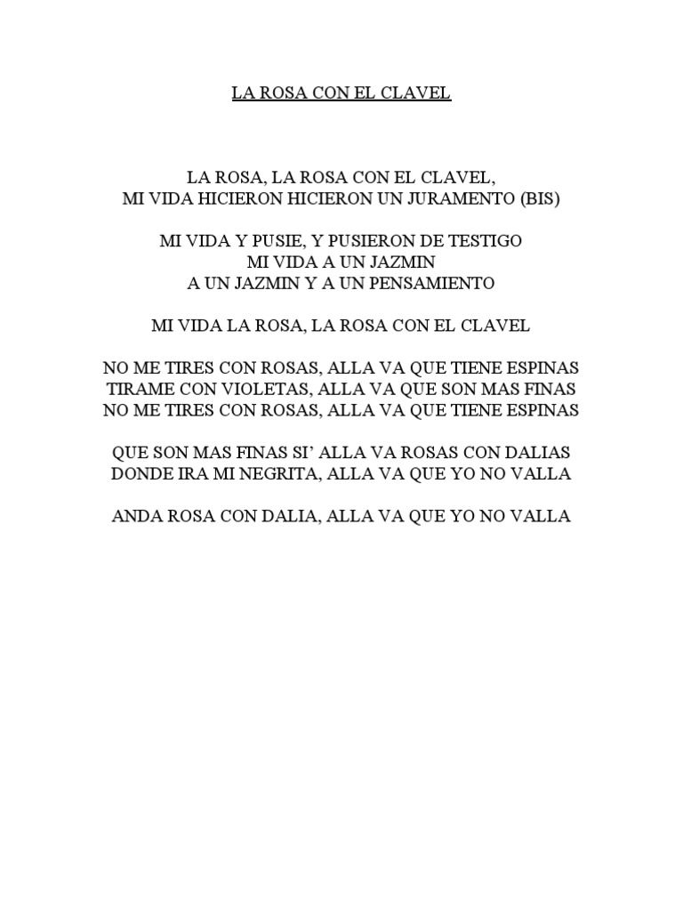 La Rosa Con El Clavel | PDF