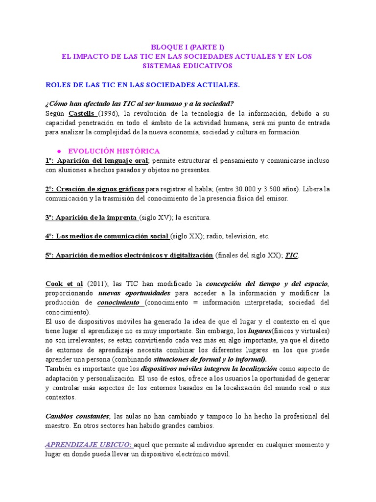 Impacto de las TIC en la educación actual | PDF | Tecnología de ...
