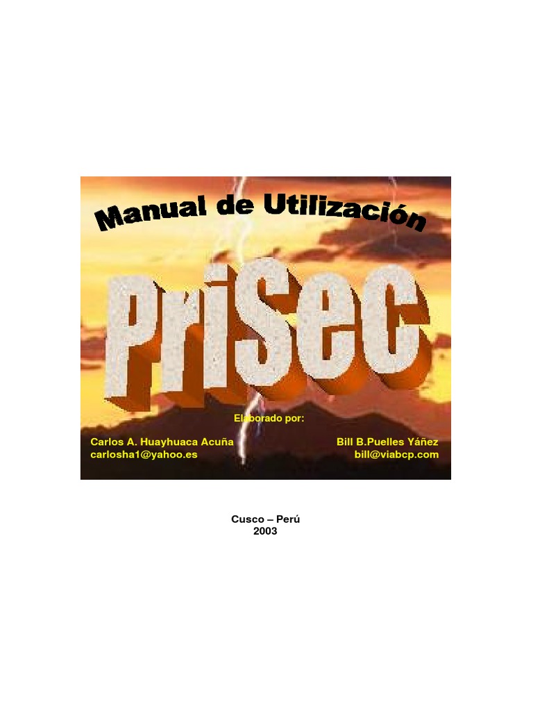 Manual de Uso del Programa PRISEC | PDF | Archivo de computadora ...