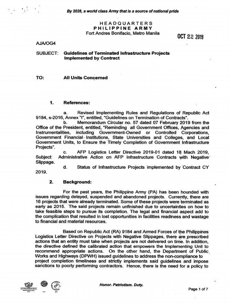 Policy terminated projects pdf