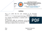 Dissertation Format (B.A.)