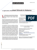 Physician Assistant Schools in Alabama