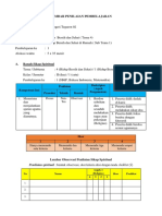 Lembar Penilaian Pembelajaran: Kompetensi Inti Penilaian Deskriptor (Aspek Pengamatan) Kriteria Prosedur Teknik Bentuk