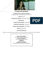 Tu Pago Esta Aprobado: Los Siguientes Son Los Datos de Tu Transacción