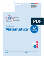 Prueba Matematica Monitoreo 2023 8 Basico