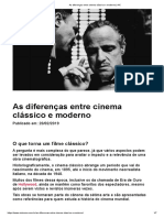 As Diferenças Entre Cinema Clássico e Moderno - AIC