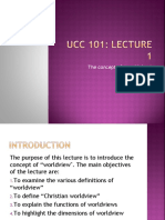UCC 101 Lecture One