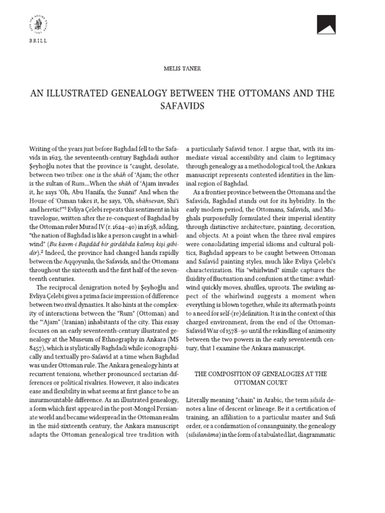 An Illustrated Genealogy Between The Ottomans and The Safavids PDF