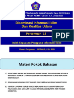 Pertemuan 13 - Indek Kepuasan Pengguna Informasi Iklim