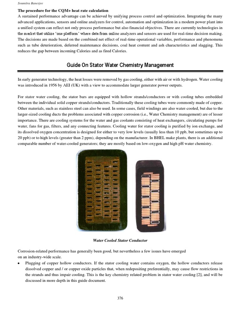 Stator Water Chemistry R0 PDF Water Copper