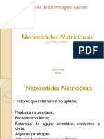 Necessidades Nutricionais: Escola de Enfermagem Andaraí