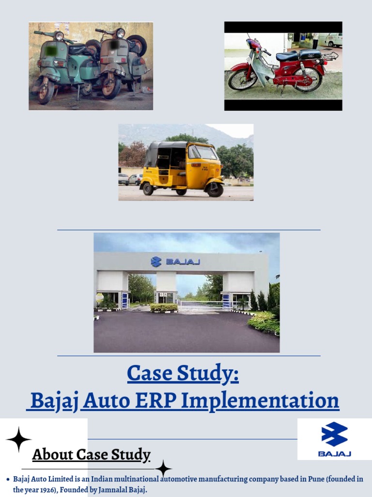 Case Study Bajaj Auto Erp Implementation Pdf Enterprise Resource