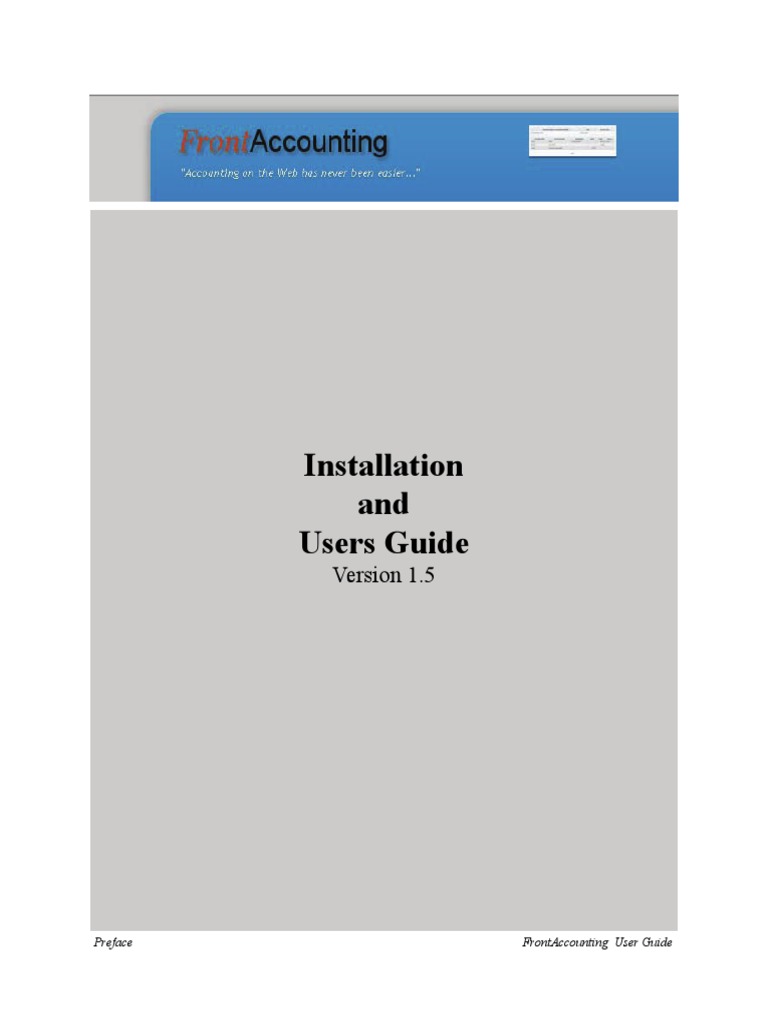 Front Accounting User Manual | PDF | Debits And Credits | Networking