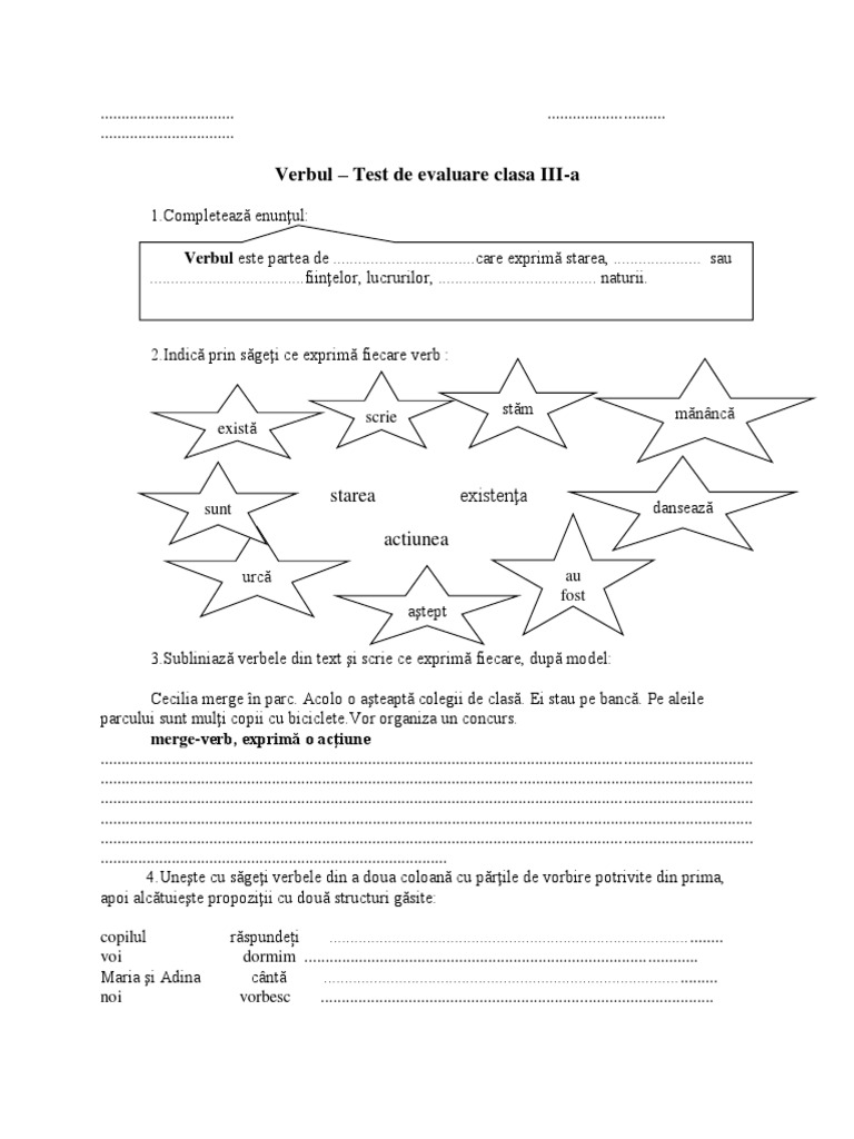 Verbul Test | PDF