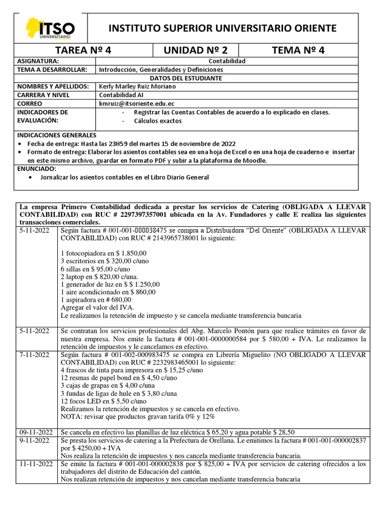 Tarea 04 | PDF | Contabilidad | Factura