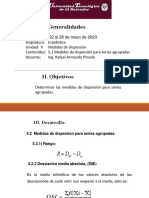 5.2 Medidas de Dispersión para Series Agrupadas