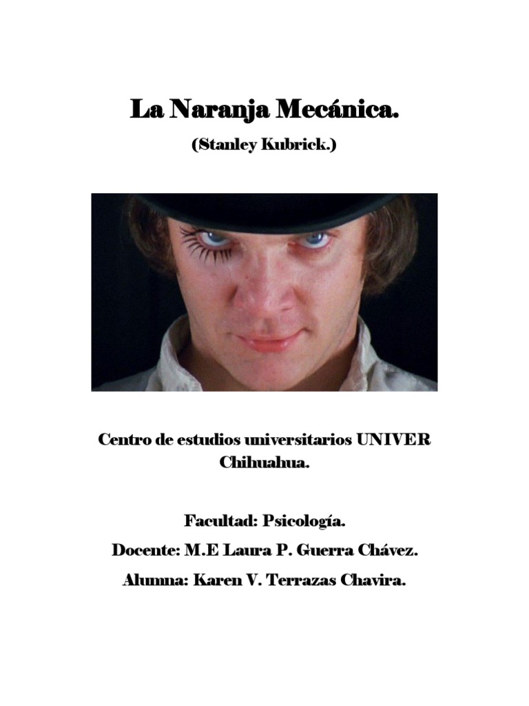 La Naranja Mecánica... PDF