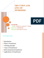 Construction and Working of Transformers