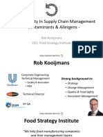 Health & Safety in Supply Chain Management - Contaminants & Allergens